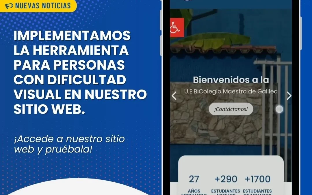 👨‍💻 Implementamos la herramienta para personas con discapacidad visual en nuestro sitio web.