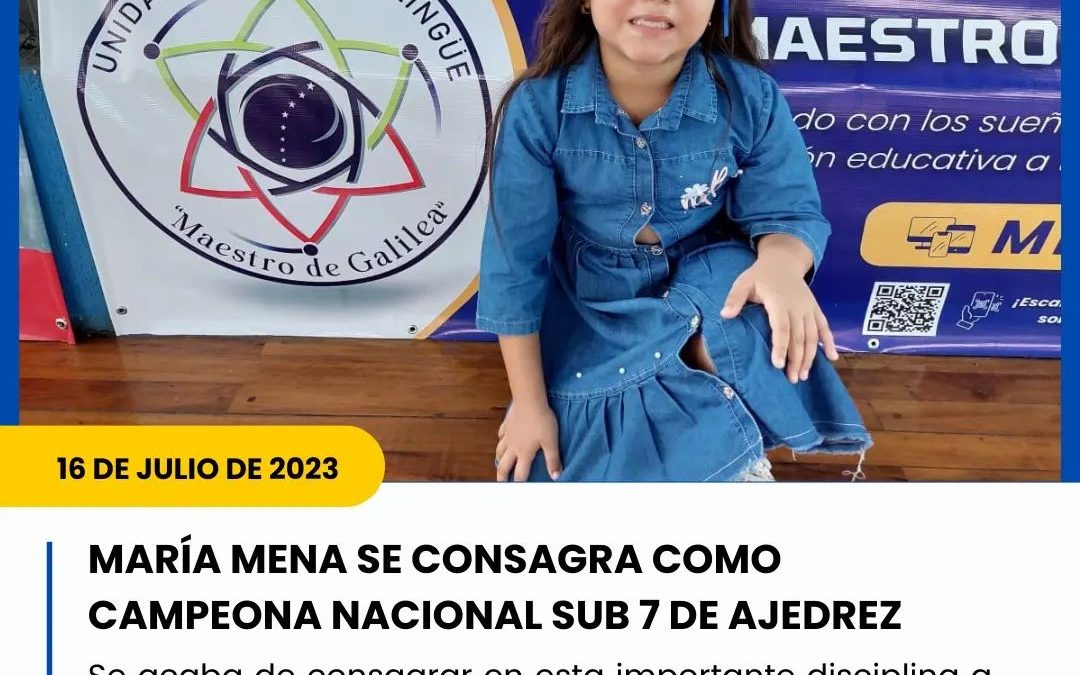 ♟️ María Mena se consagra como Campeona Nacional Sub 7 de Ajedrez 